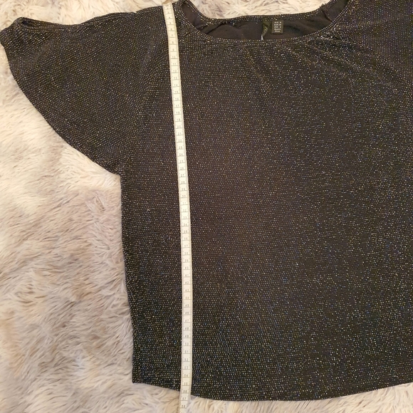 Forever New Cold Shoulder Glittery Top Sz 8 - Picture 8 of 8